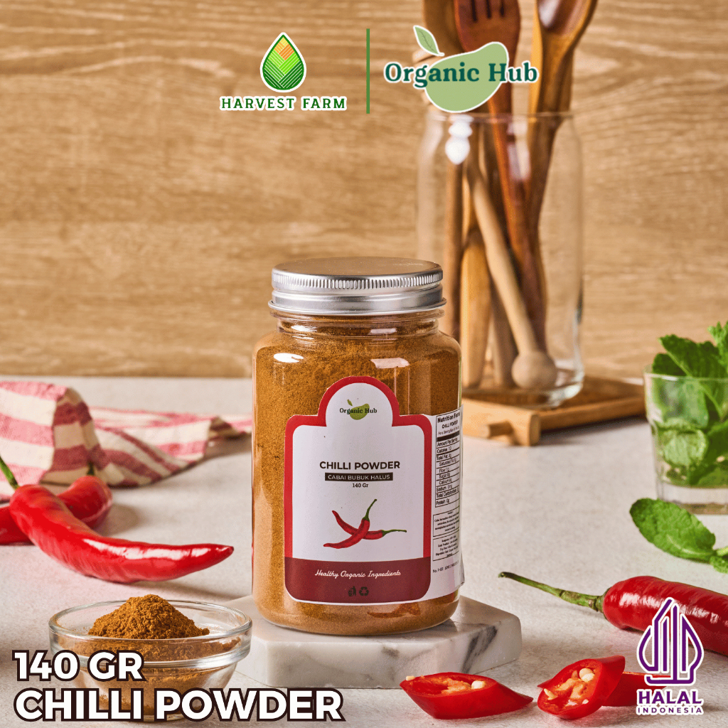 

Organic Hub Bubuk Cabe Kering Halus Kualitas Premium 100% Chili Powder Cabai Bumbu Dapur 140 gr