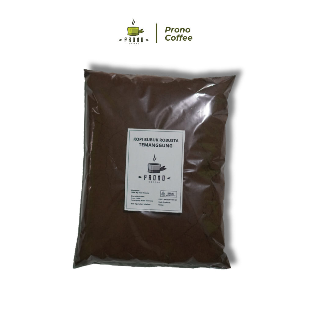 

KOPI BUBUK ROBUSTA TEMANGGUNG 500 GRAM (MURNI TANPA CAMPURAN APAPUN) TERMURAH - PRONO COFFEE