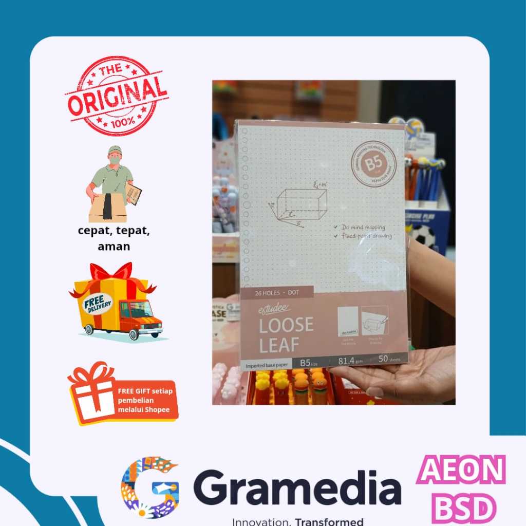 

ESTUDEE LOOSE LEAF PREMIUM DOT B5 - GRAMEDIA AEON BSD