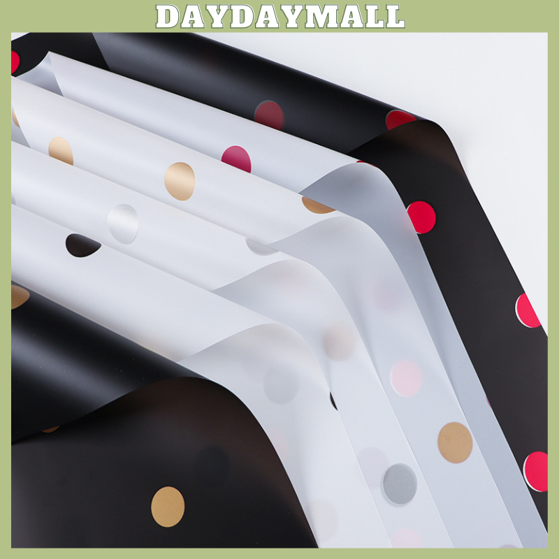 

Flower Wrapping Paper Cellophane Polkadot Kertas Bouquet Ecer 6043