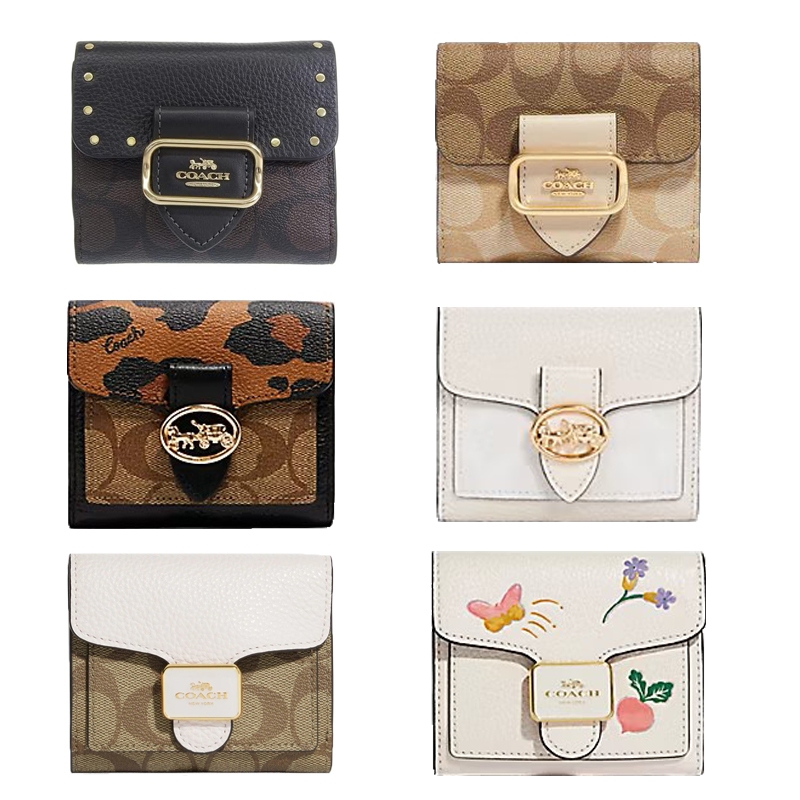Coach Georgie Small Wallet In Signature Canvas Coach Women's Wallet/Coach Small Morgan Wallet In Blo