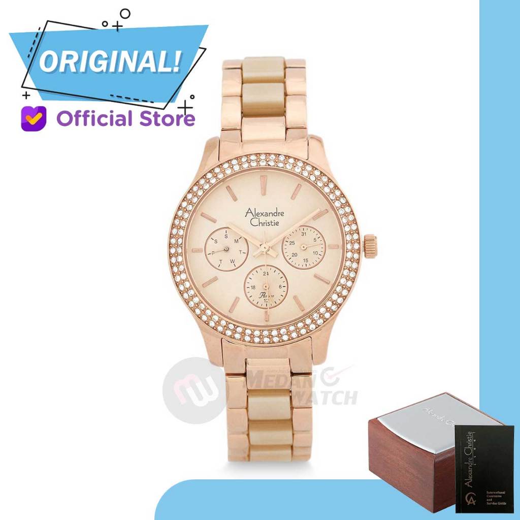 Jam Tangan Wanita Analog Alexandre Christie 2914BF AC2914 AC 2914 BF 2914 BFBRGIV Original Garansi R