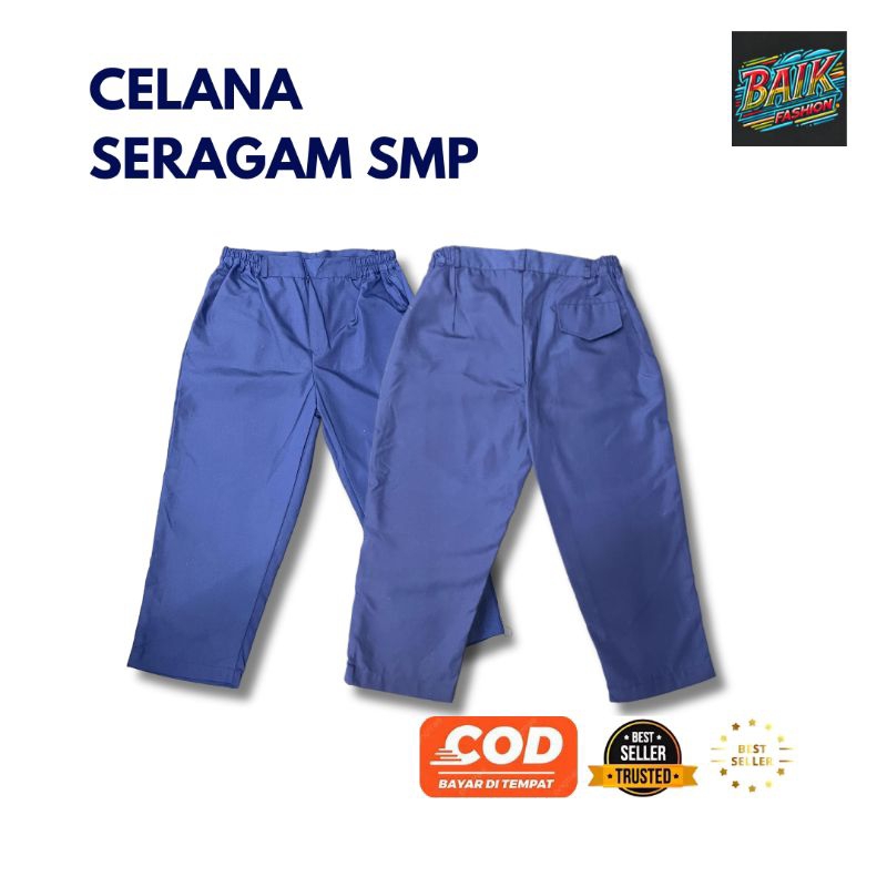 CELANA SERAGAM SMP PANJANG BAHAN PREMIUM/CELANA SERAGAM SMP PANJANG