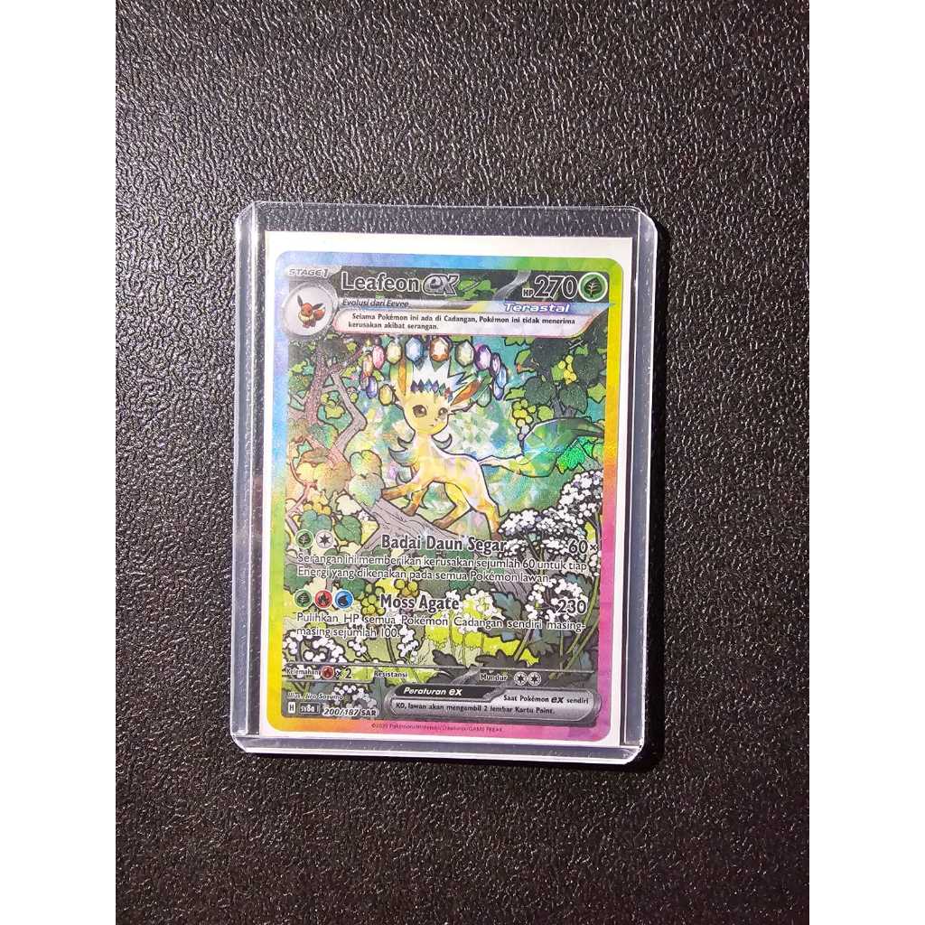 Pokemon TCG Indonesia - Leafeon ex (SAR) - 200/187 - Festival Terastal ex (SV8a)