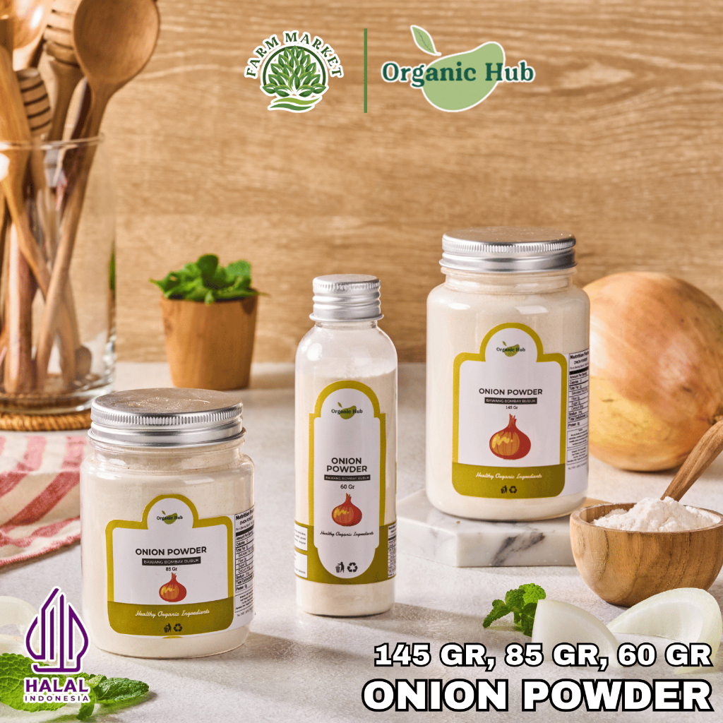 

Organic Hub Bawang Bombay Bubuk Onion Powder Organik Murni Premium Onion Powder