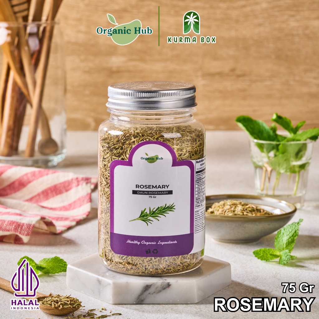 

Organic Hub Rosemary Daun Kering Asli Rempah Tanpa Campuran Dan Pengawet 100% Organik 75gr