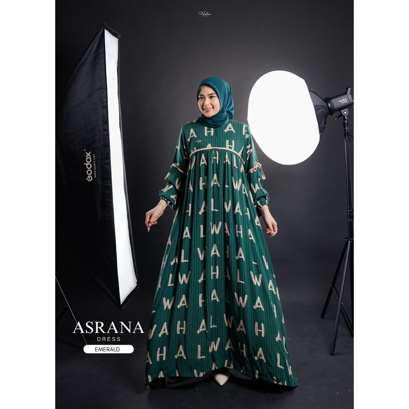 READY STOCK ASRANA DRESS by HALWA APPAREL SERAGAM GAMIS RAYON HALWA SIGNATURE