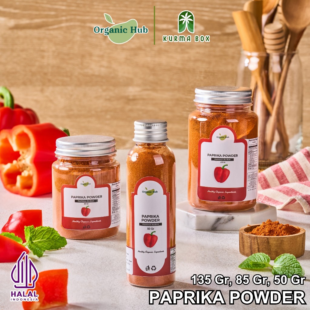 

Organic Hub Paprika Merah Bubuk Red Paprika Powder Bumbu Masak Dapur Rempah Premium Asli