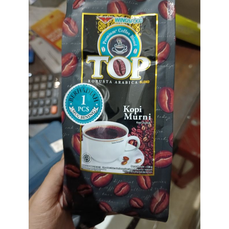 

kopi TOP MURNI HITAM tanpa gula