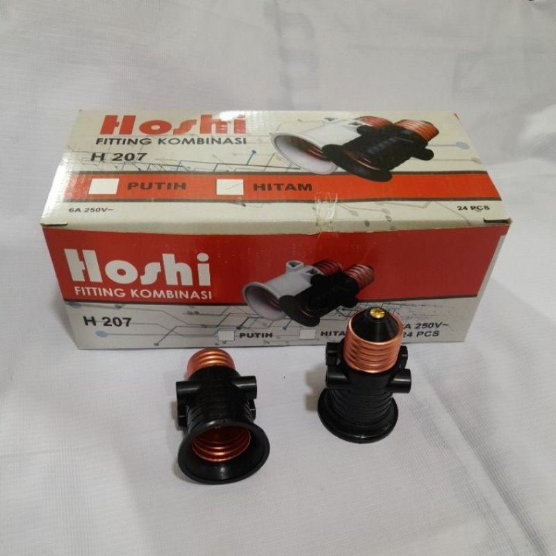 FITING KOMBINASI HITAM/FITING GANTUNG/FITING COLOK/FITING GANTUNG LAMPU E 27