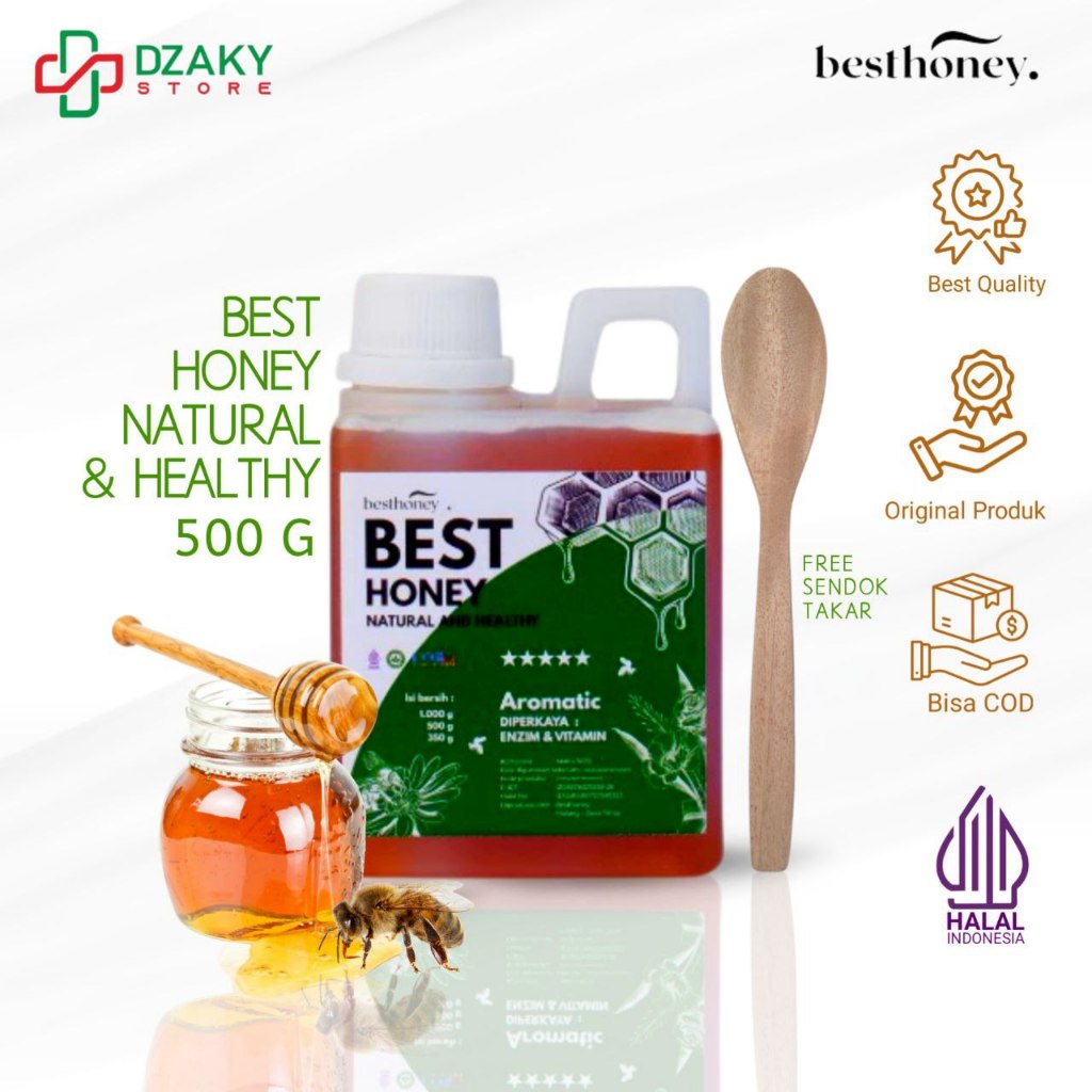 

Best Honey - Madu Asli 100% - Madu Murni - Madu Multiflora Original Natural 500gr