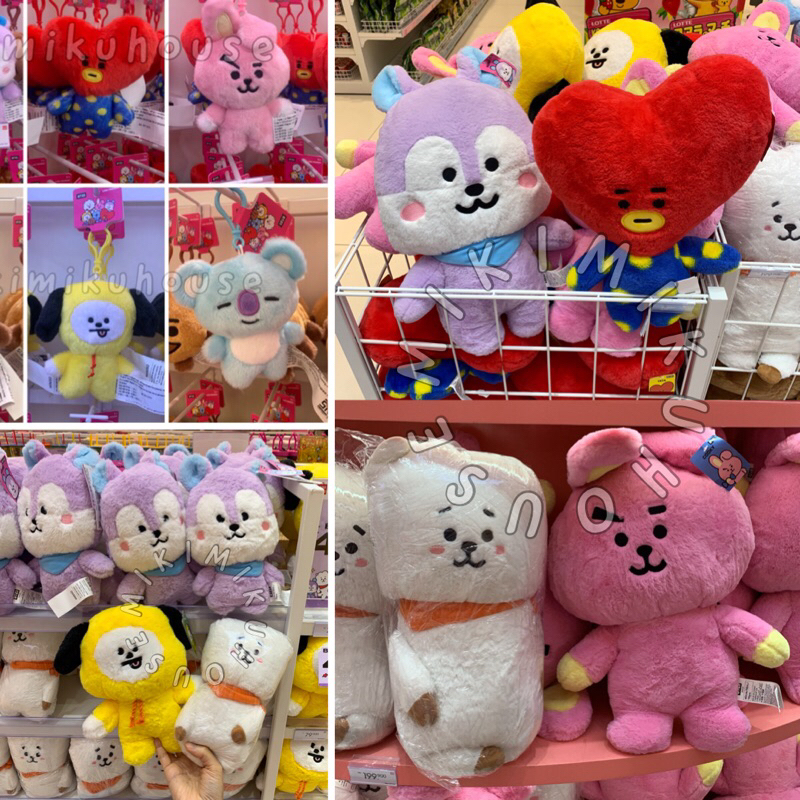 SALE MINISO X BT21 DOLL BAG CHARM PLUSH BONEKA JUMBO KEYRING KEYCHAIN BT21 MINISO READY STOCK RJ KOY