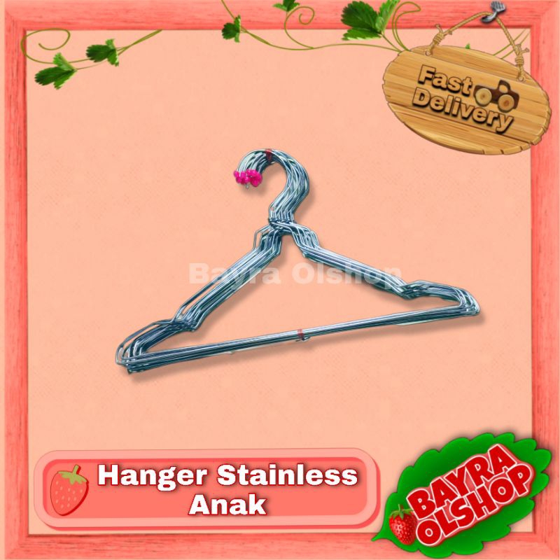 HANGER BAJU STAINLESS ANAK / Kastok Celana / Gantungan Baju