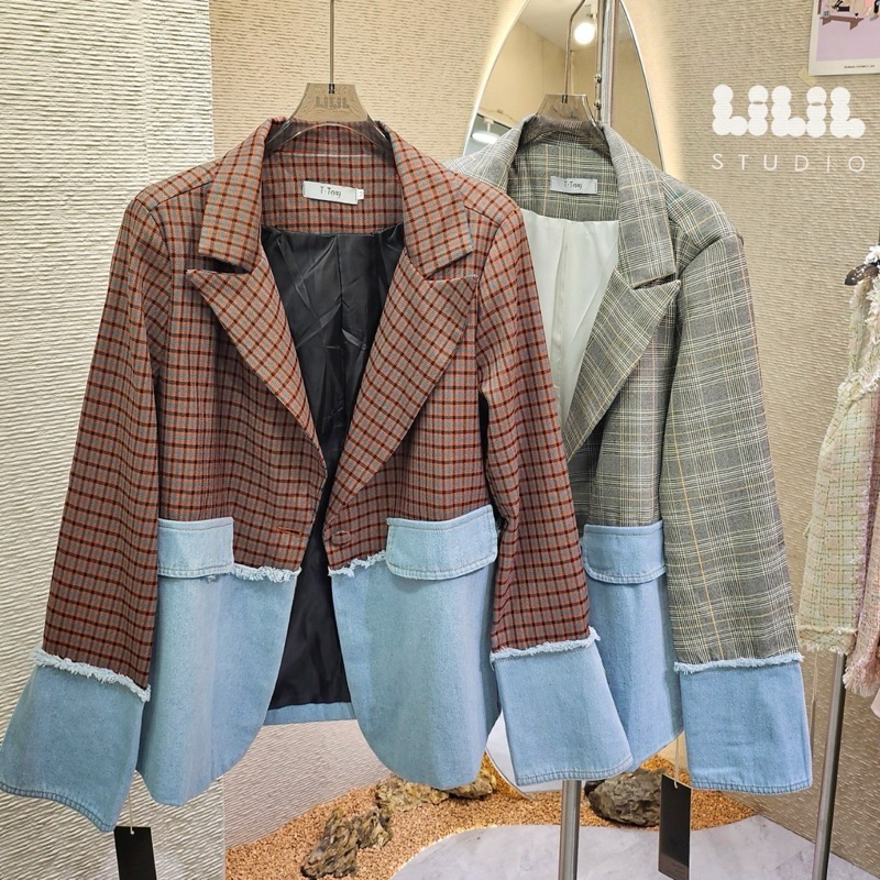 BLAZER MIX JEANS KODE HJK