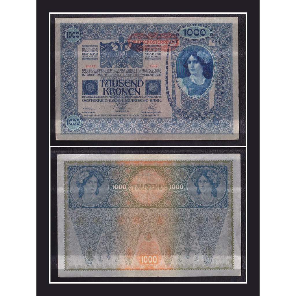 Uang kertas asing Austria - 1000 Kronen tahun 1902
