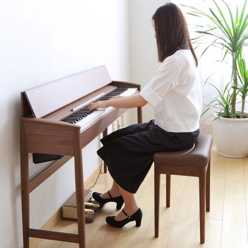 Meja Piano Keyboard Kayu Jati Minimalis
