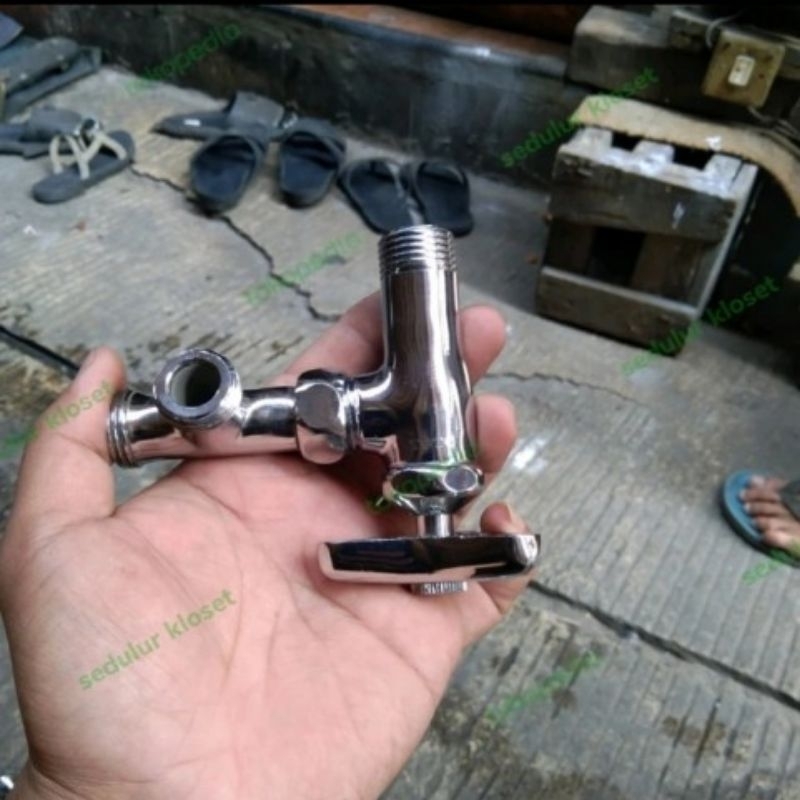 stop kran bintang + leter T / stop kran closet duduk / TOTO original