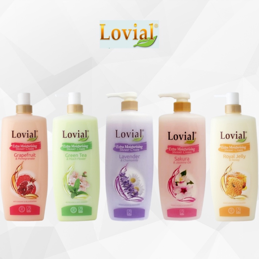 Lovial Shower Cream Pump Sabun Mandi 1L
