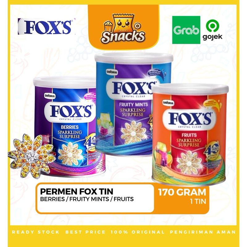 

Lav.snacks Permen Fox Kaleng 170 sparkling surprise Permen kaleng fox