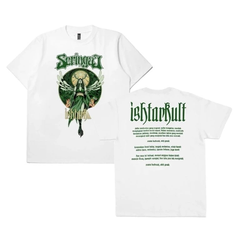 Kaos Distro Seringai Ishtarkult x Jager Meister ft Danilla Riyadi White Combat 30s Premium - T-Shirt