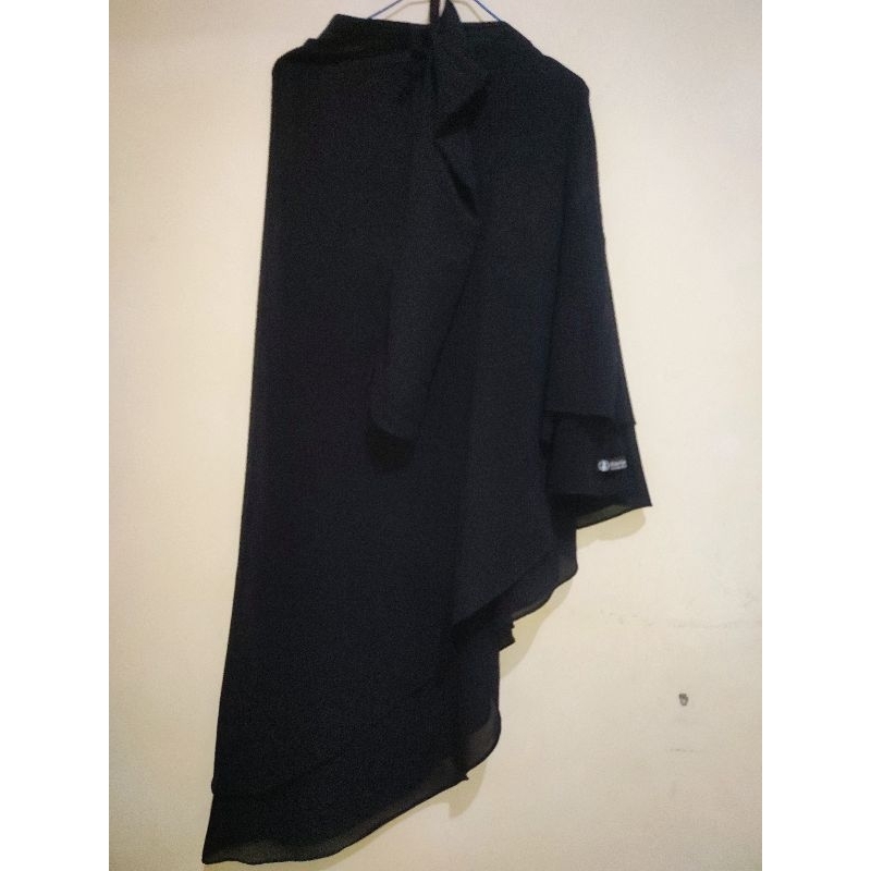 BERGO HUMAIRA FREE NIQAB || KERUDUNG SYAR'I || HIJAB ONLY || KHIMAR TALI || WARNA HITAM || PRELOVED