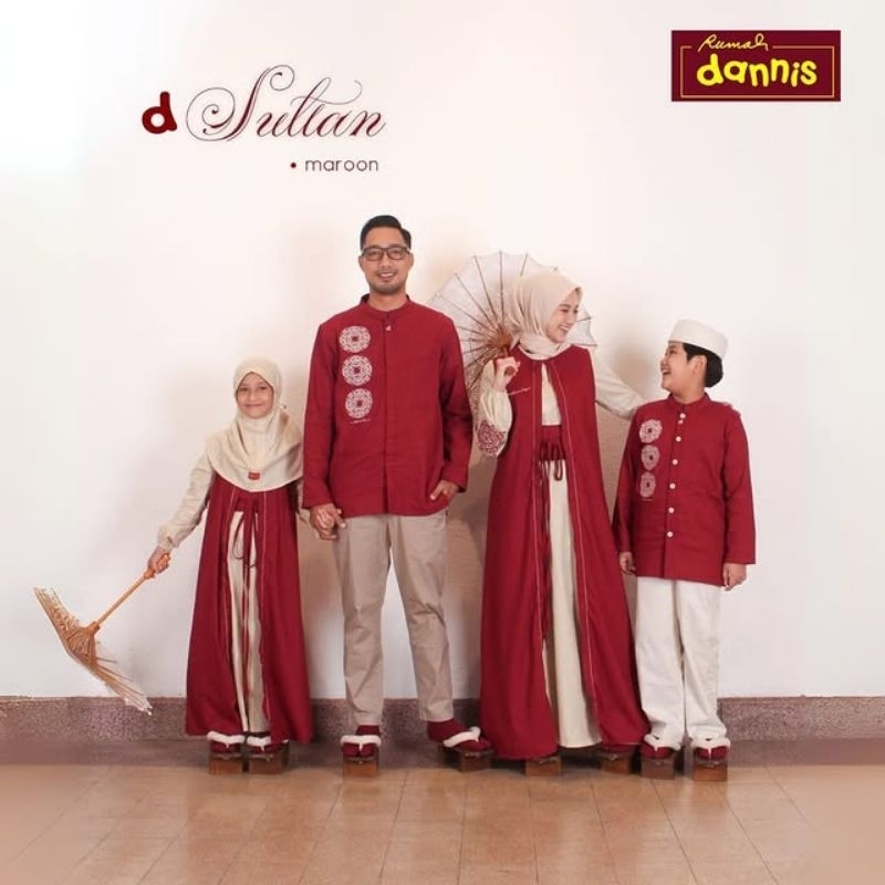 Sarimbit Dannis d'Sultan Family Couple Set Baju Lebaran Keluarga