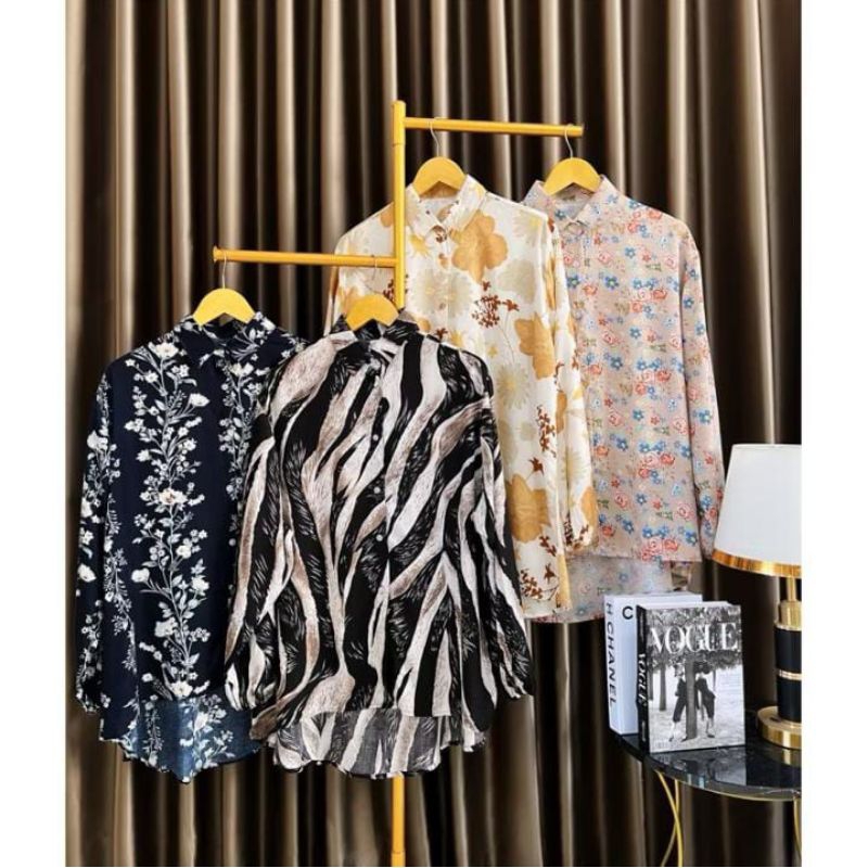 BLOUSE KEMEJA WANITA JUMBO LD 130CM