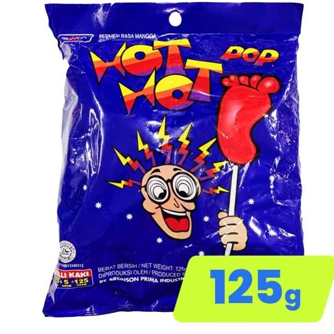 

Permen Kaki Hot Hot Pop 25 pcs | Permen Lolipop Rasa Buah Mangga Unik Jadul | Permen Batangan Kemasan 125 Gram