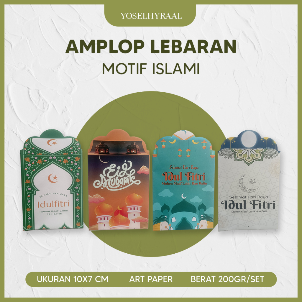 

Amplop Lebaran 2025 Medium Desain Mix ! 1 Pack (10 Pcs) Motif Islami Kartun Sanrio Labubu Amplop Idul Fitri Premium Lucu Unik Ecer & Grosir