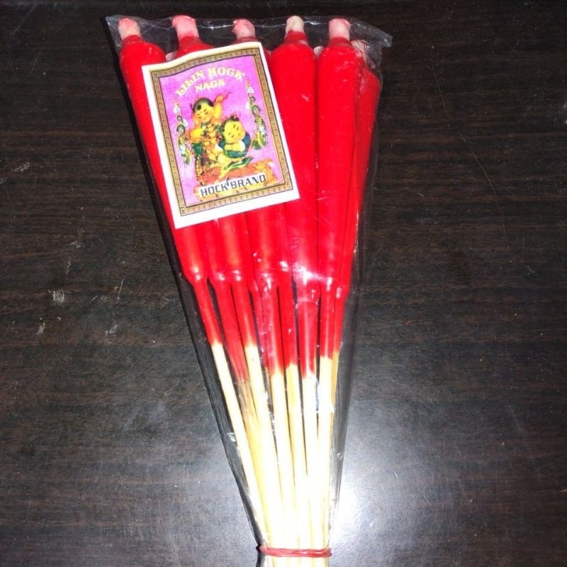 Lilin Kaki Hock / Lilin Merah / Lilin Sembahyang isi 10btg