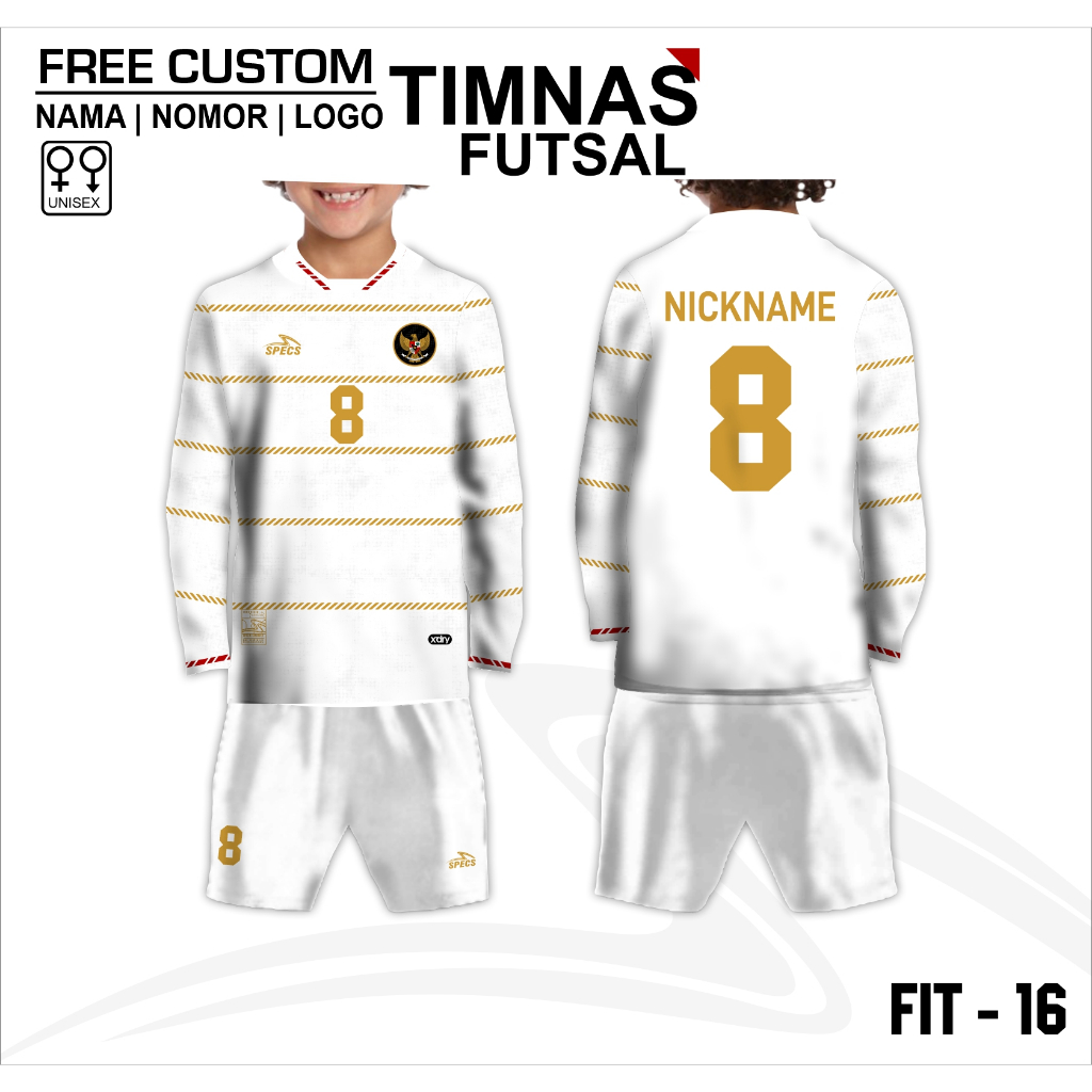 Setelan celana jersey futsal timnas indonesia baju bola futsal anak terbaru lengan panjang