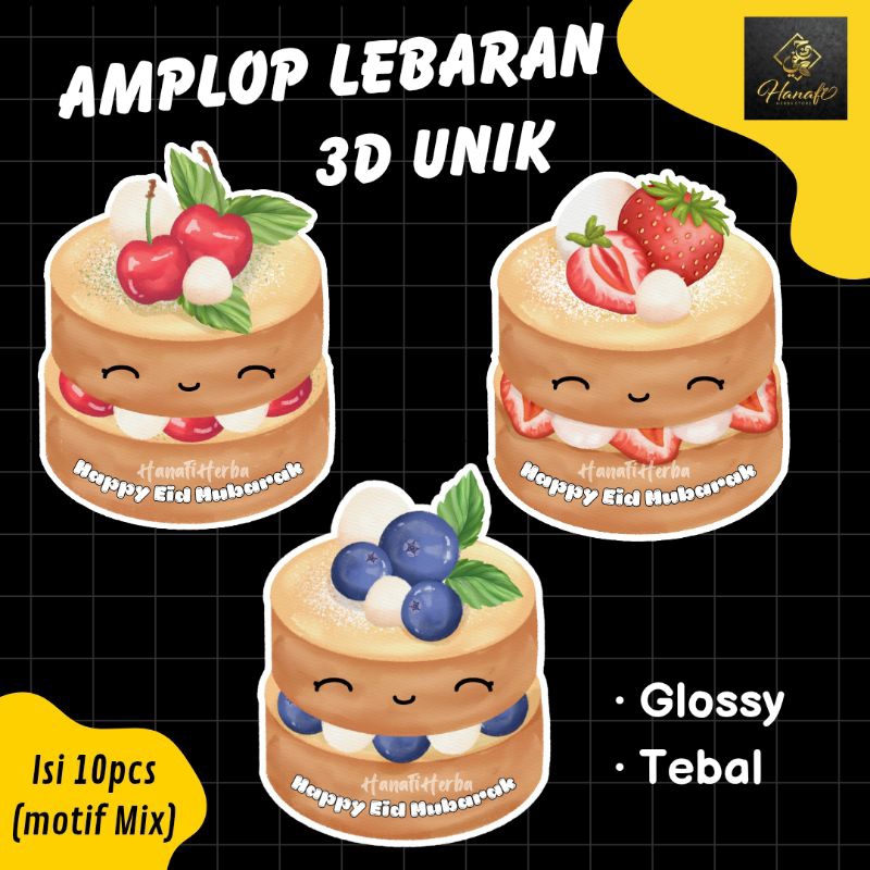 

Amplop lebaran 2025 3D Unik tema Cake