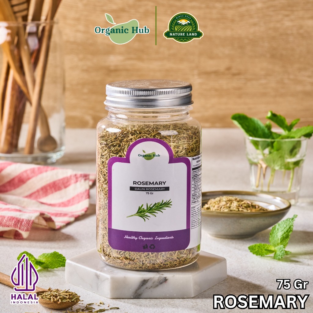 

Organic Hub Rosemary Daun Kering Asli Rempah Tanpa Campuran Dan Pengawet 100% Organik 75gr
