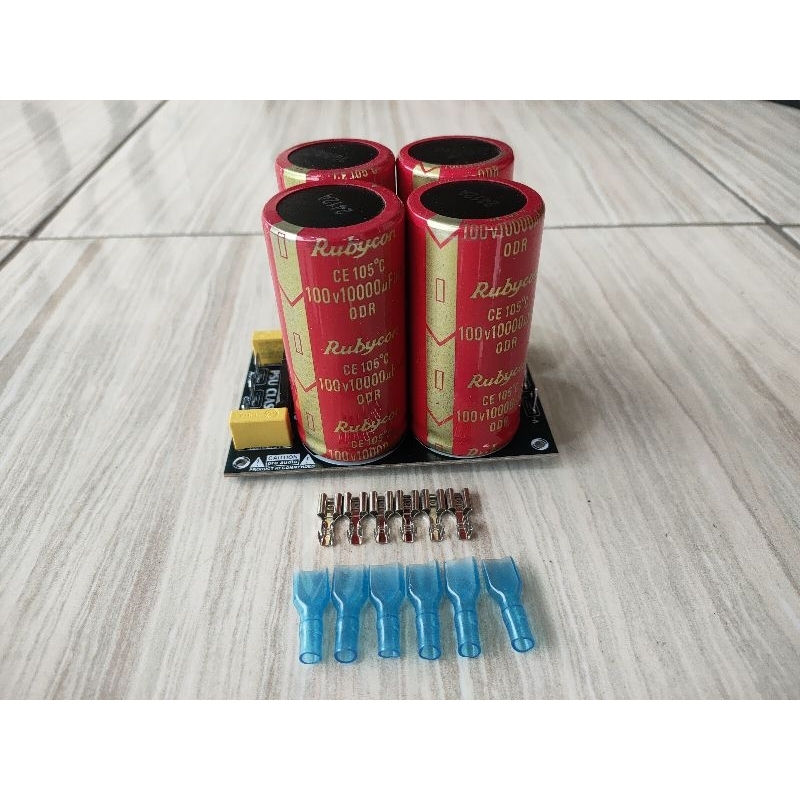 Kit PSU Power Supply Power Bank 4 Elko 10000UF 100V Rubycon  Plus Soket Skun