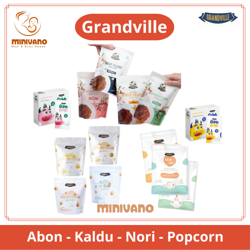 

Grandville Floss | Popcorn | Kkal-Du | Giminori - Abon - Kaldu - Nori - Mpasi Bayi - Mpasi Anak - Snack Cemilan Anak