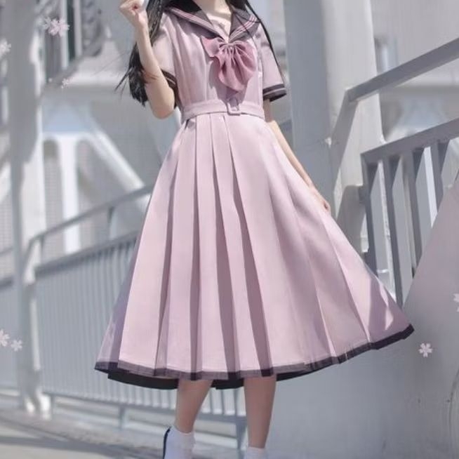 [PERIWINGKEL] seifuku dress cute pink