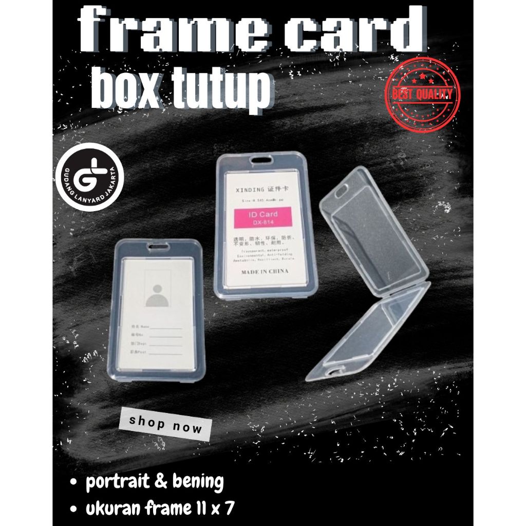 

Card Holder Frame Casing Box Tempat ID Card Flashdisk Holder Bening Tutup Portrait