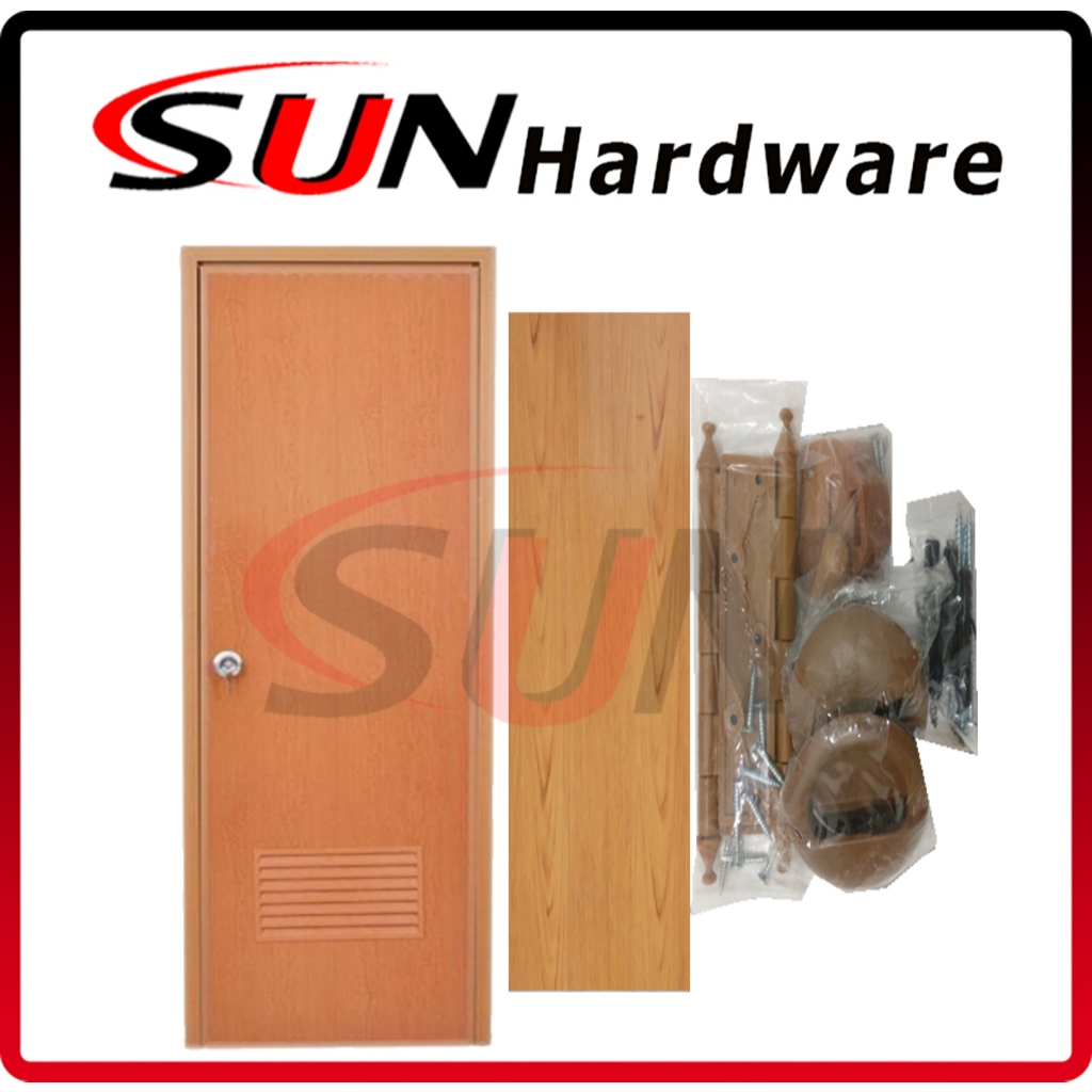 Pintu Kamar Mandi Pvc Plastik Omega Motif Serat Kayu Coklat