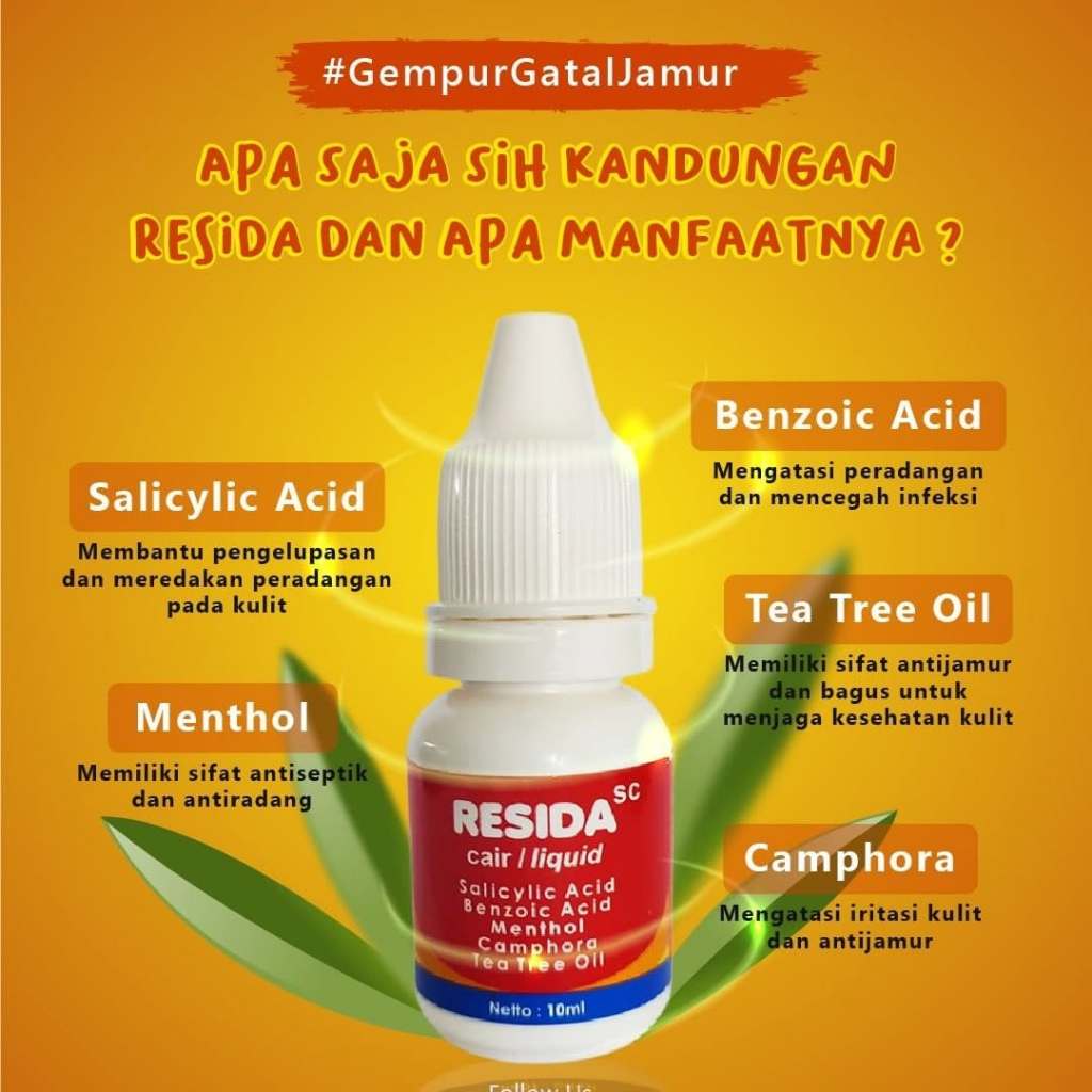 Resida cair 10ml / Kalpanax Cair Jamur Panu Gatal