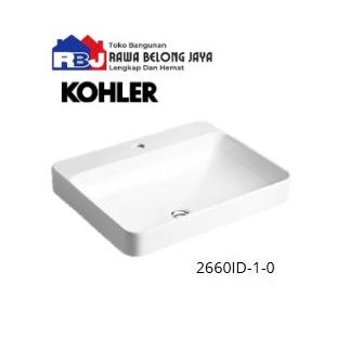 KOHLER Wastafel Vessel / Kohler 2660ID-1-0 Forefront Wastafel Rectagular Vessel 584x460x173mm