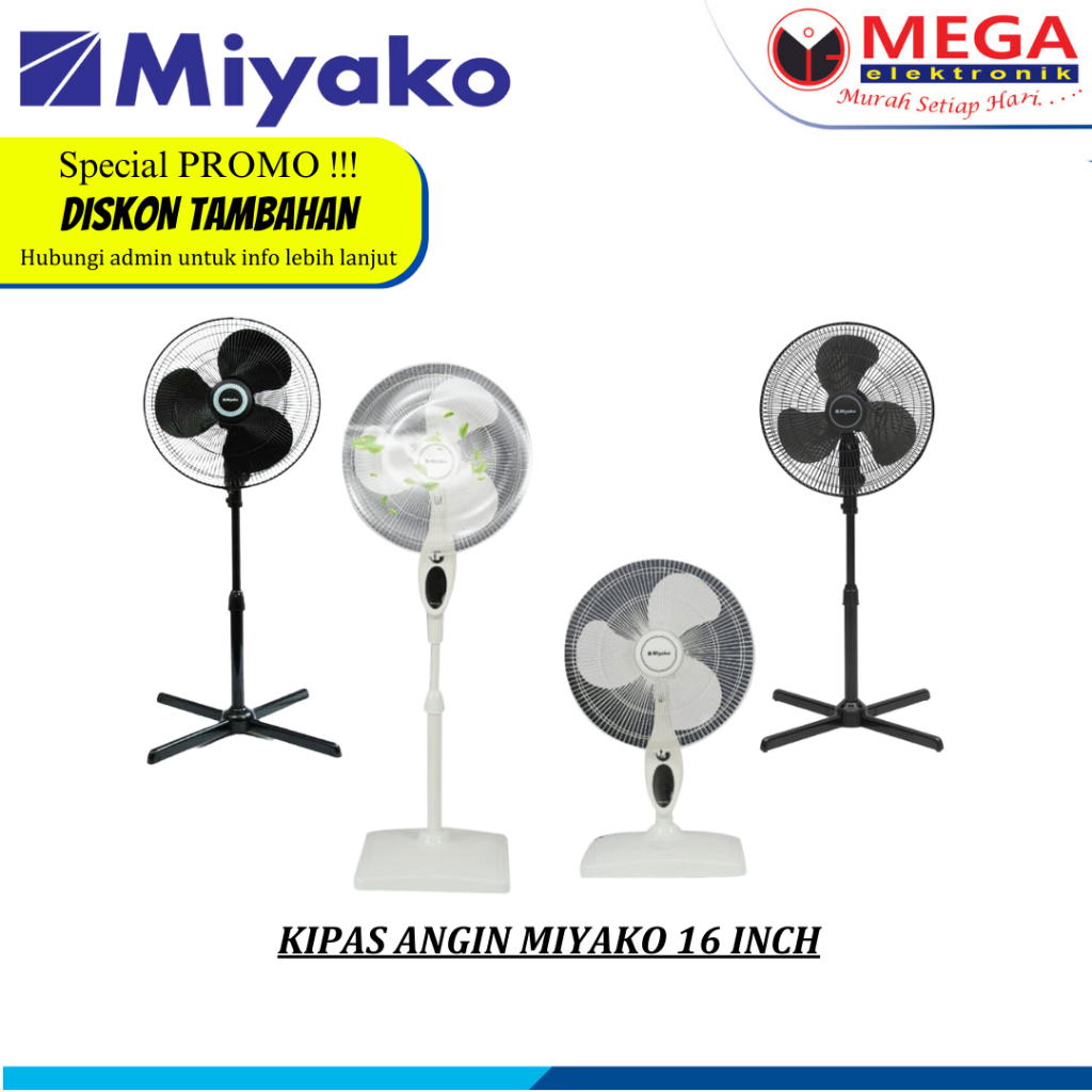 KIPAS ANGIN BERDIRI MIYAKO 16 INCH