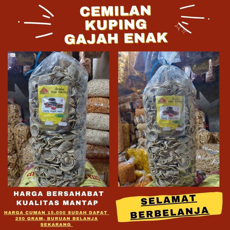

Cemilan Kuping Gajah manis Enak 250 Gram, Snack Food (Cemilan Enak) Untuk Dirumah