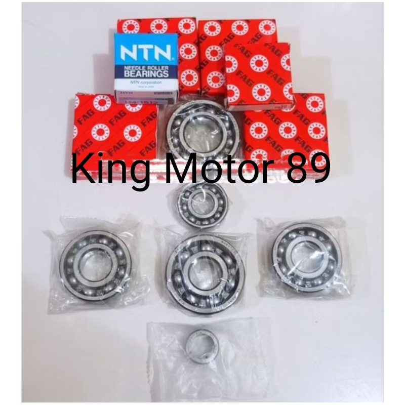 Bearing laher mesin rasio kruk as komplit Suzuki ts 125 original fag c3