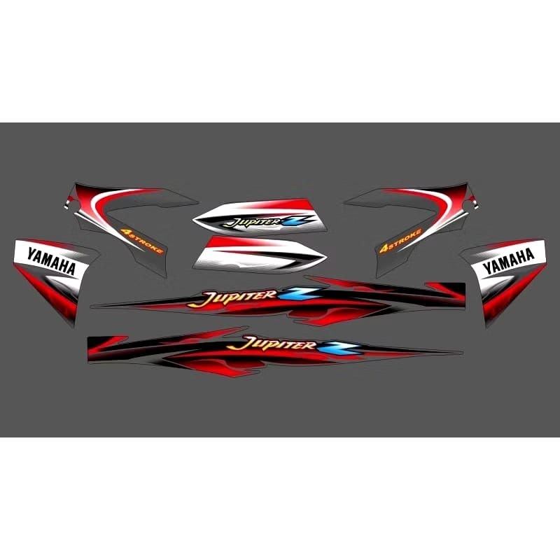 STRIPING STICKER TRANSPARAN YAMAHA JUPITER Z BURHAN CUSTOM DESAIN LIS ORI
