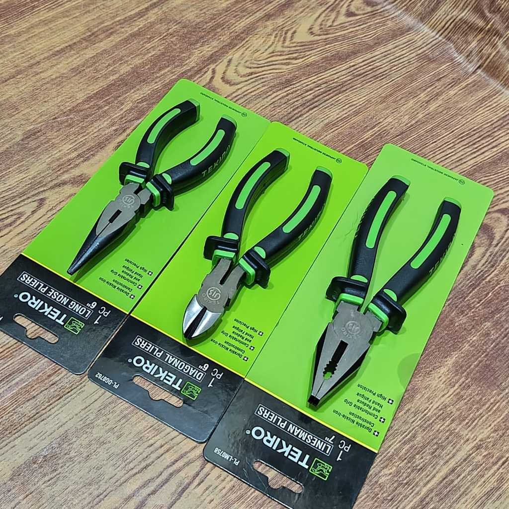 TEKIRO TANG SET 3 PCS / Tekiro Tang set Tang Lancip 6' Tang Potong 6' Tang Kombinasi 7' / tang tekir