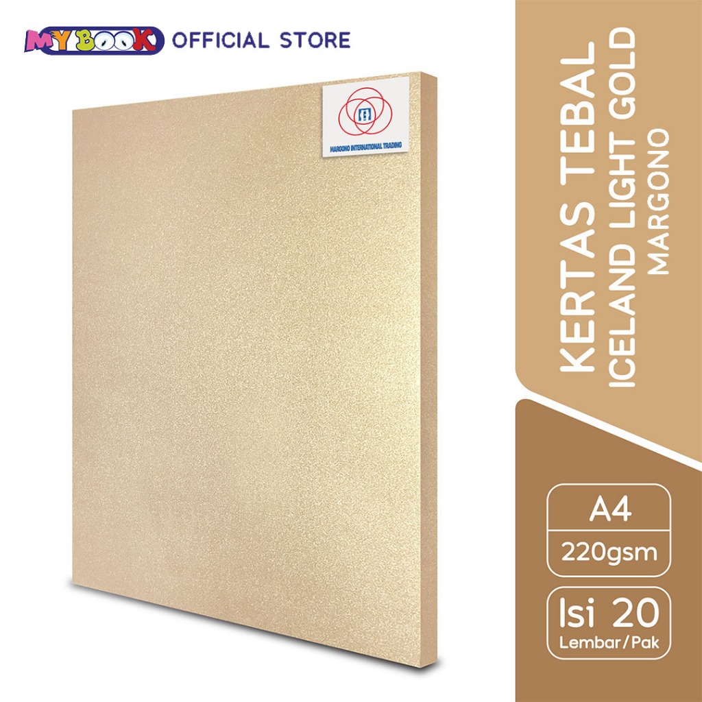 

Margono Kertas Warna A4 Iceland Light Gold 220 gsm - 20 Lembar