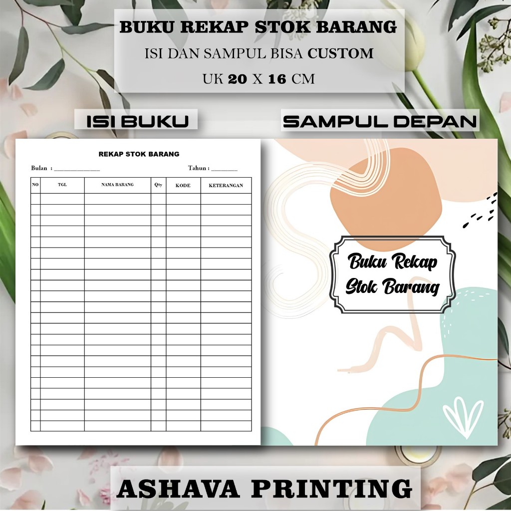 

BUKU REKAP STOK BARANG / BUKU REKAP STOK PRODUK BOLAK BALIK