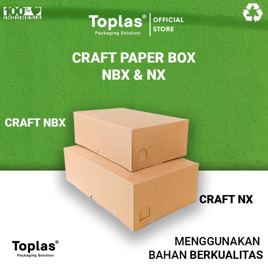 

Toplas Paper Box NX / Dus Kotak kraft NX / Dos Box Kue NX
