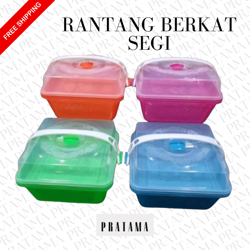 Rantang Berkat / Rantang Souvenir / Rantang Plastik / Rantang Berkat Segi Susun 2