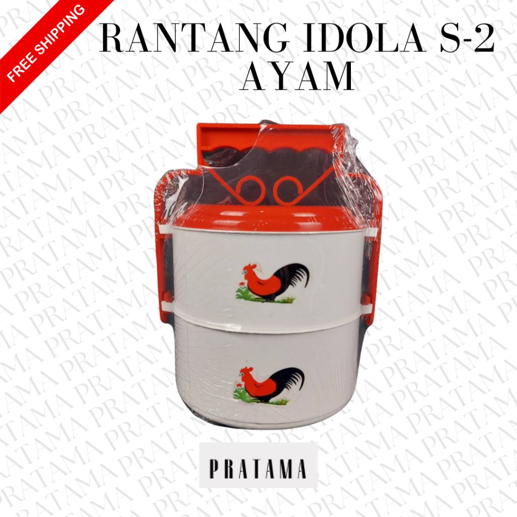 Rantang nasi / Rantang plastik / Kotak makan susun / Kotak makan / Rantang susun 2 (AYAM) / Rantang 